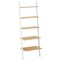 mDesign 5-Tier Leaning Bookshelf Ladder - Sturdy Steel Frame